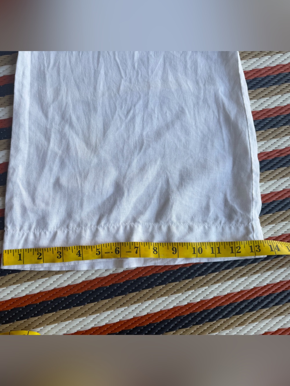 London Jean Women’s Size 0 White 100% Linen Wide Leg Sailor Nautical Pants - Picture 6 of 8